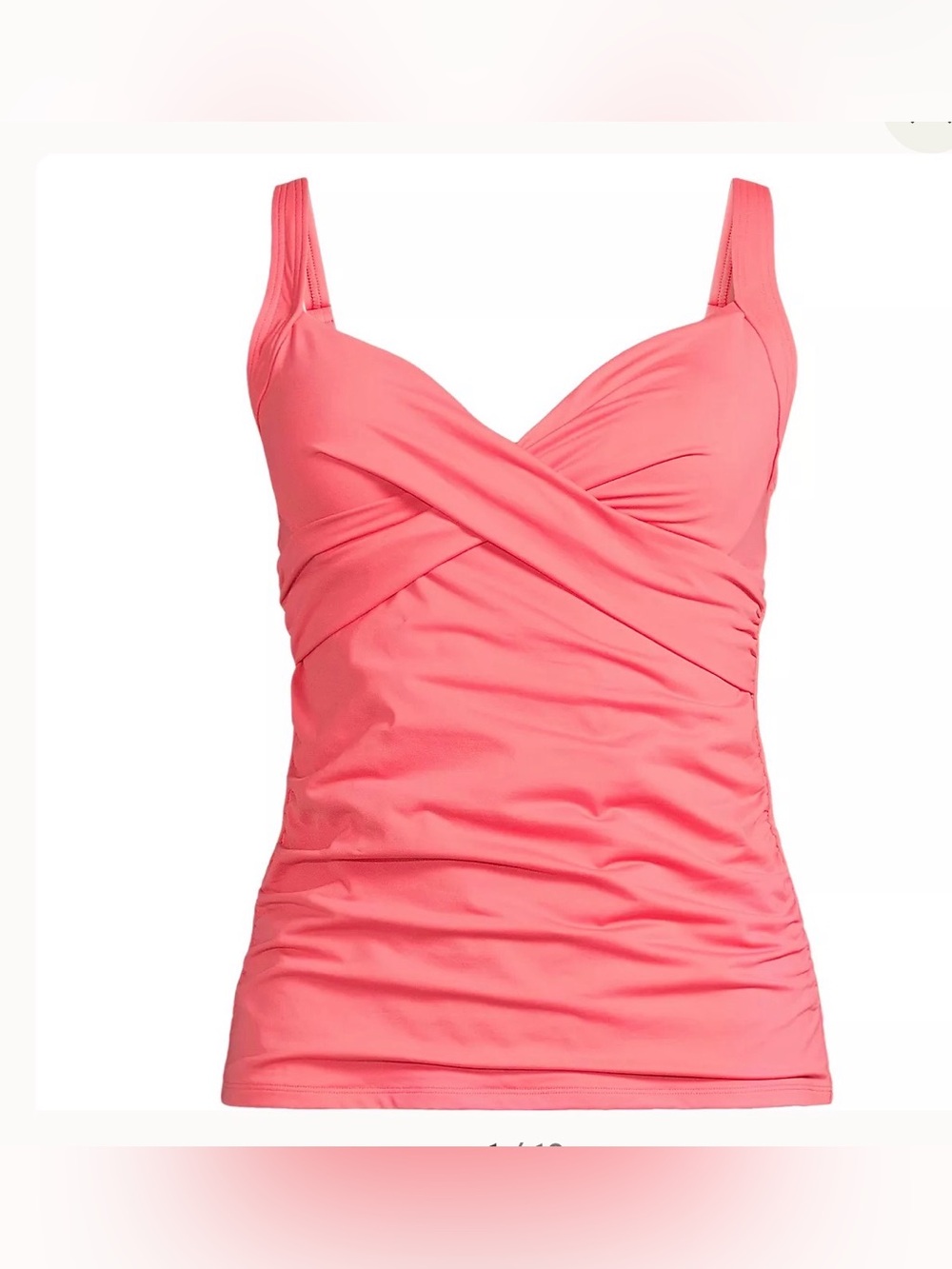 NWOT Lands’ End Underwire Tankini Top